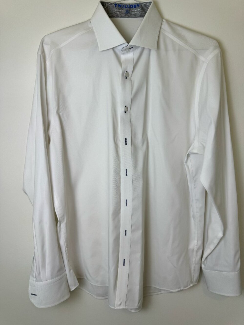 Twillory Performance Dress Shirt Men’s 16.5 34/35 Tailored Fit White